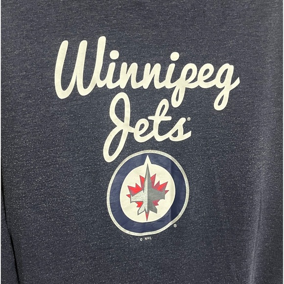 Winnipeg Jets NHL Long Sleeve T Shirt. Blue. Mens Size L. Good Used Condition. - Picture 4 of 4